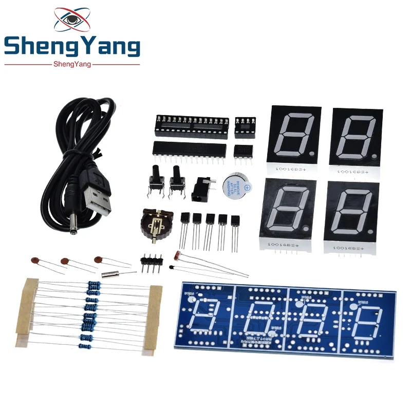 Набор сделай сам электронные часы светодиодный микро-контроль ler набор цифровые