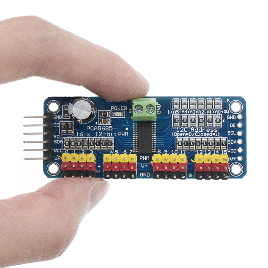 16 канальный 12 битный модуль TENSTAR ROBOT PWM/Servo Driver I2C интерфейса PCA9685 защитный Raspberry pi