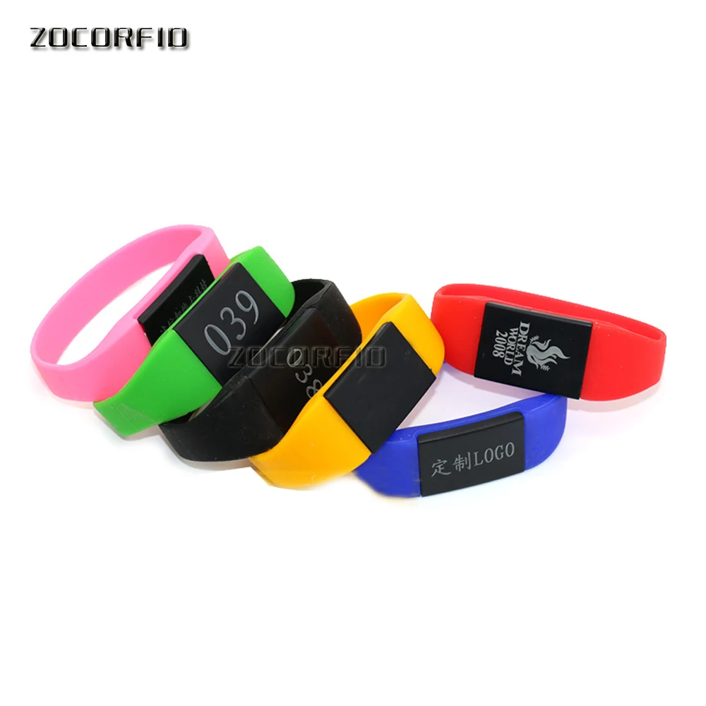 125KHZ T5577/EM4305 Rewritable RFID Bracelet Silicone Wristband Watch Copy Clone Blank Card In Access Control | Безопасность и