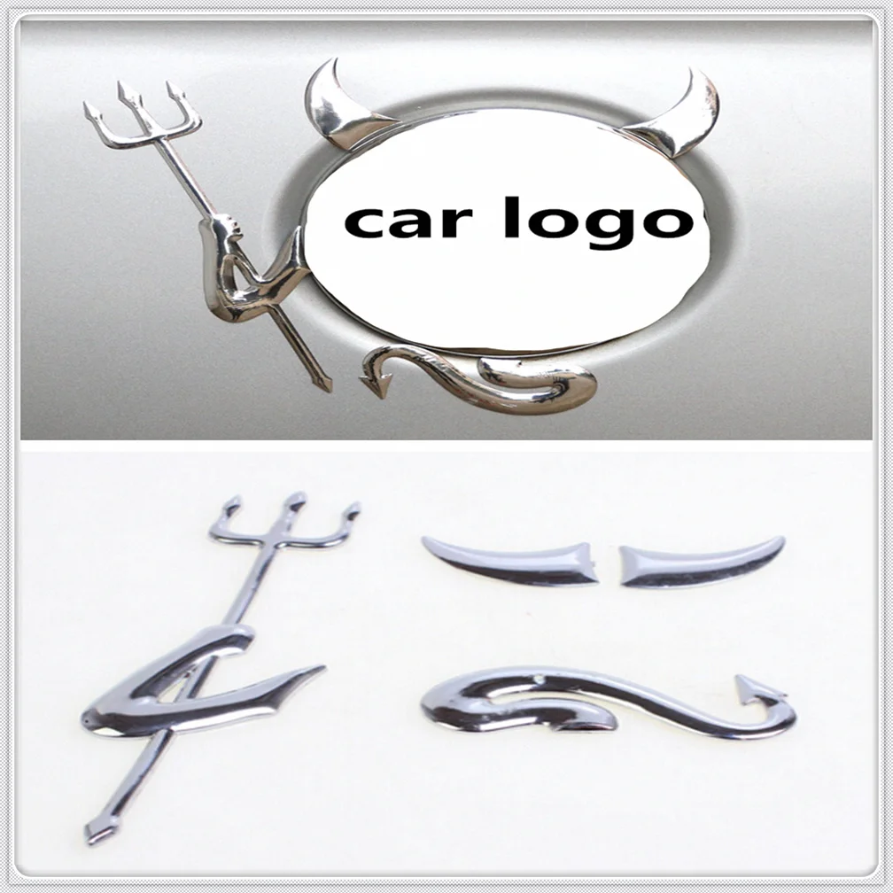 Автомобильная 3D наклейка с маленьким дьяволом автомобильная эмблемой демона для