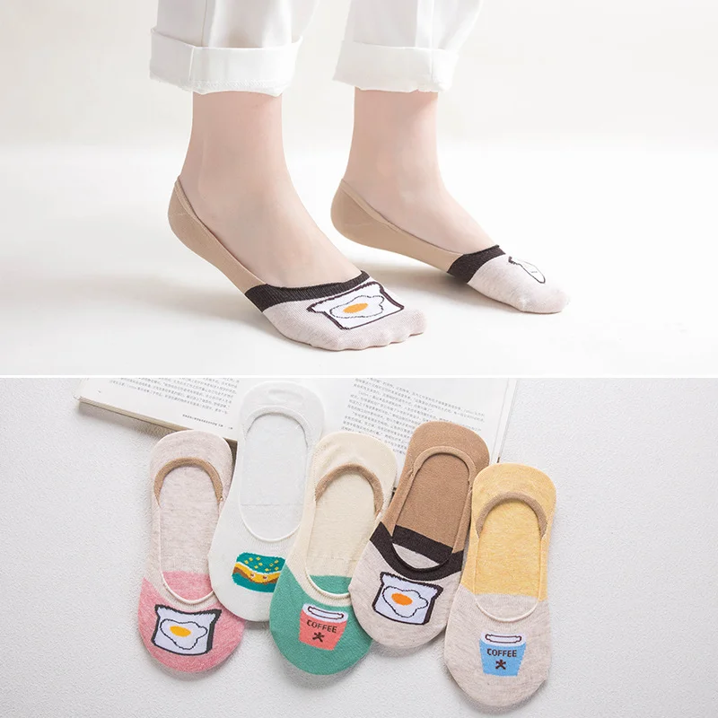 5 пар/лот Носки с рисунком кота лисы милые женские носки весенние забавные