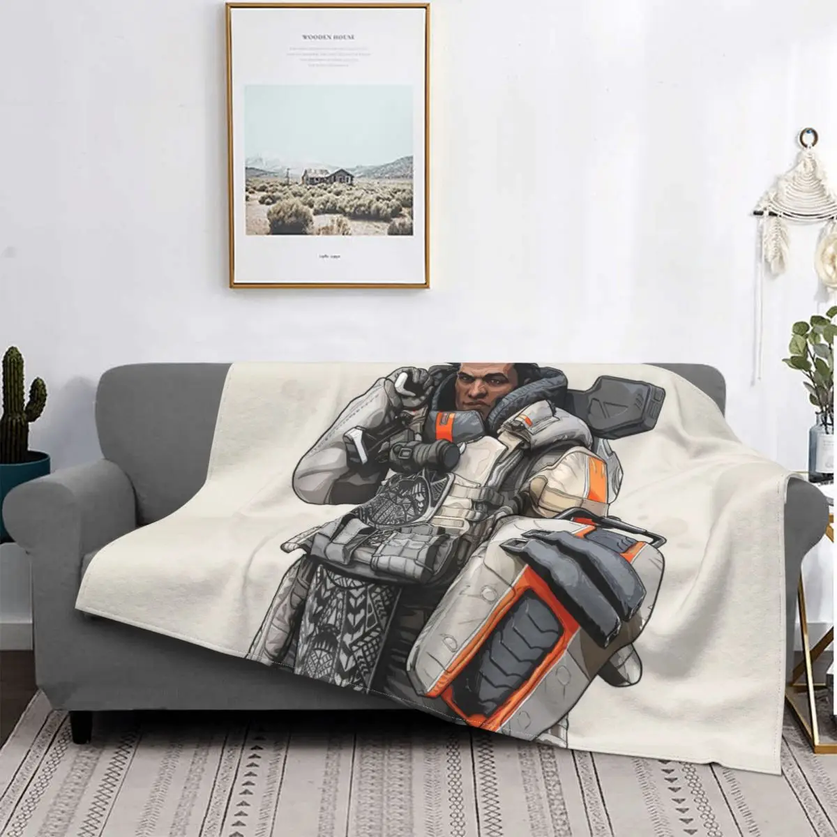 

Apex Legends Crypto Shooting Game Blanket Flannel Spring Autumn Gibraltar Warm Throws For Winter Bedding