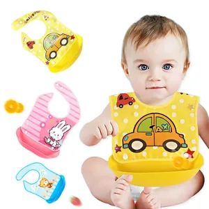 Водонепроницаемые детские нагрудники из ЭВА со съемным карманом для новорожденных, шарф для маленьких мальчиков и девочек, одежда для кормления