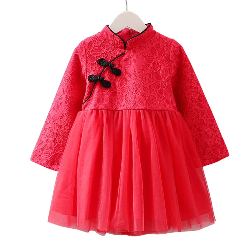 Платья для девочек детская одежда на новый год 2020 дети с длинными рукавами