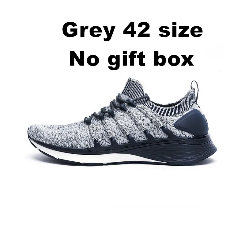 grey 42 no gift box Xiaomi Mijia кроссовки спортивная обувь 3 мужские кроссовки попкорн облако бомба 6 в 1 Uni-moulding 3D Fishbone система блокировки - Цвет: grey 42 no gift box