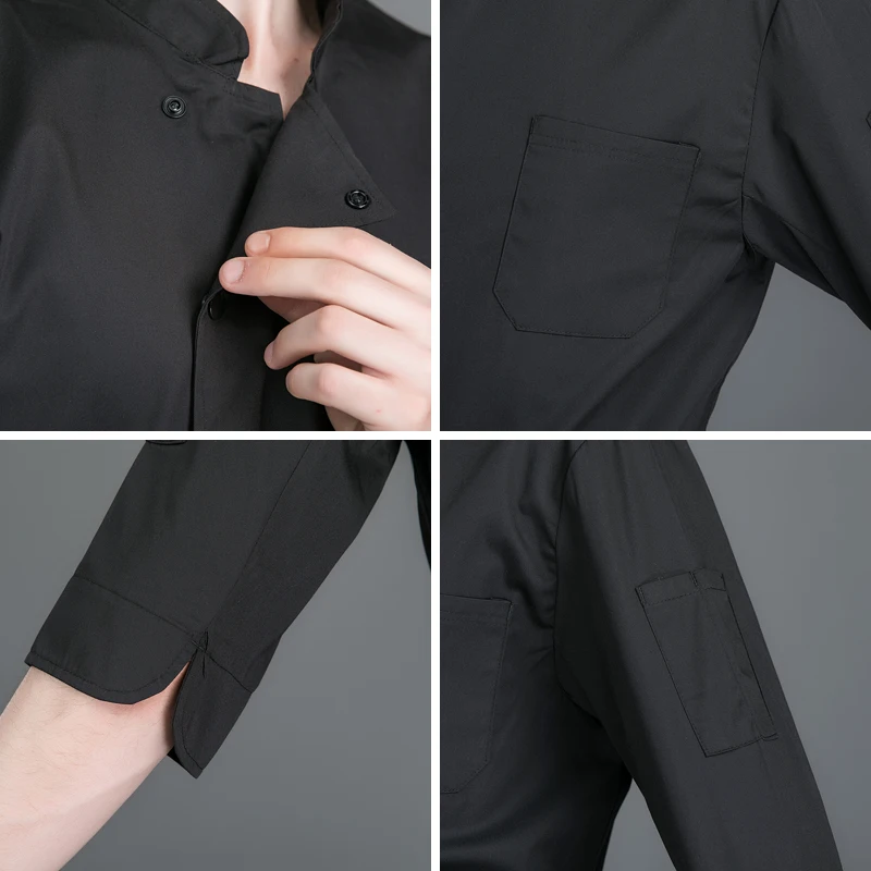 Унисекс униформа шеф-повара для ресторана кухни рубашка с коротким рукавом