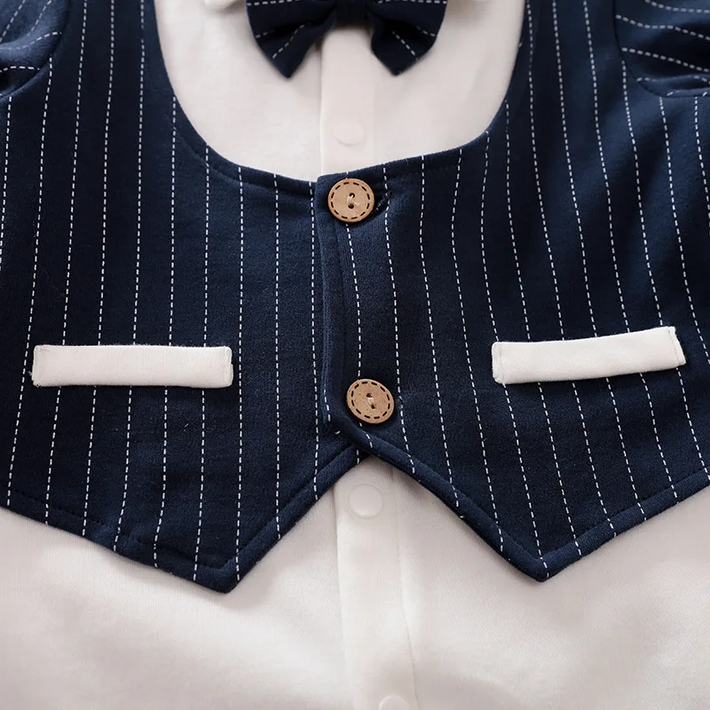 Gentleman baby clothes Full Sleeve cotton infantis clothing romper cartoon costume ropa bebe newborn boy |