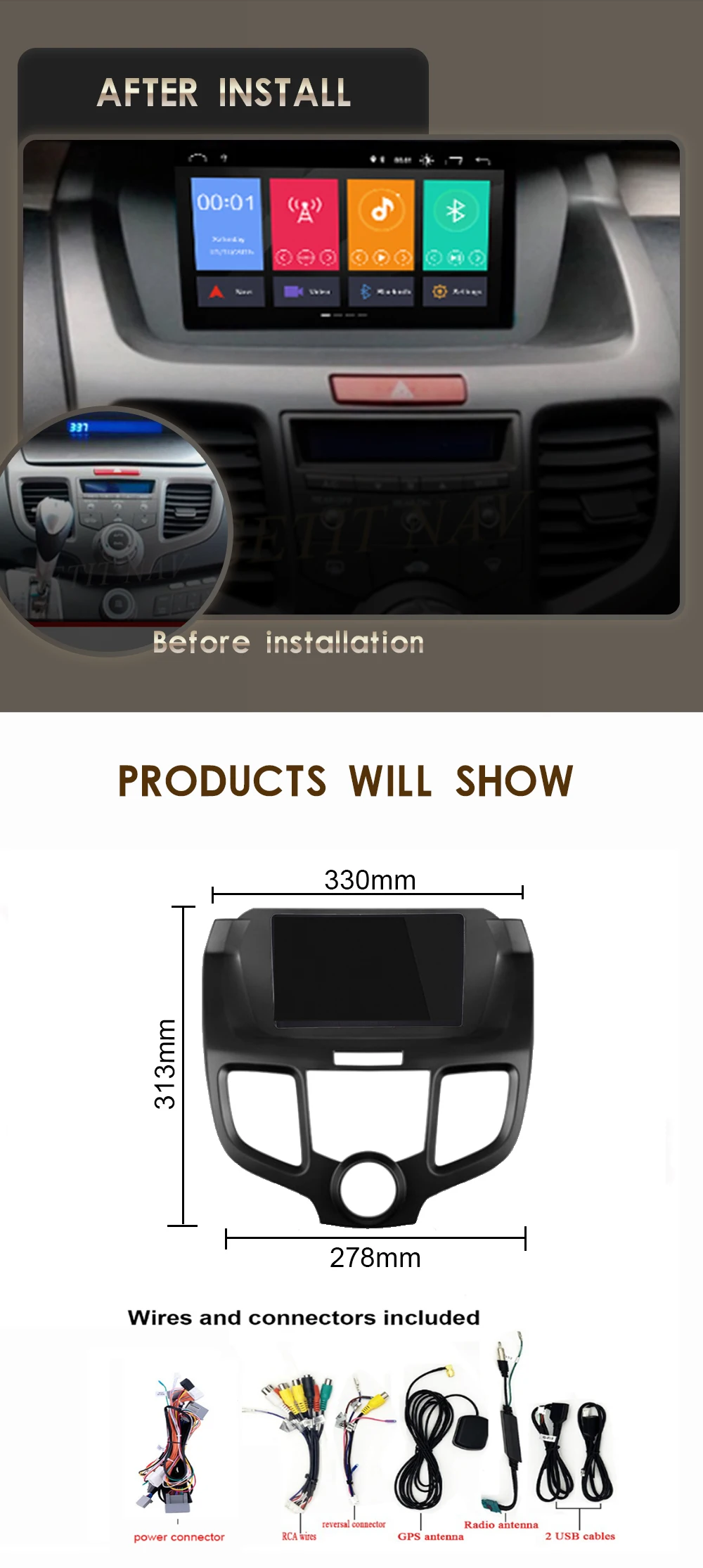 Автомобильный радиоприемник для Honda Odyssey 2004-2008 Android 11 0 мультимедийный видеоплеер