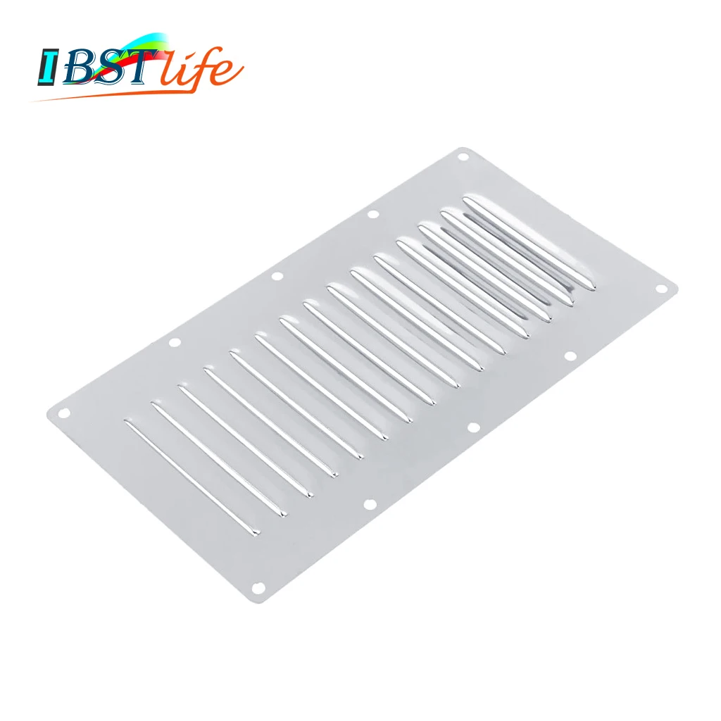 

Stainless Steel 304 Boat Marine Rectangular Venting Panel Air Vent Louver Grille Ventilation Louvered Ventilator Grill Cover