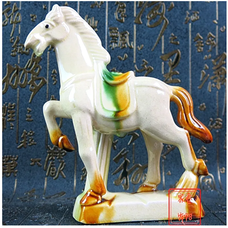 Классический цветной конь керамические конские украшения шесть лошадей