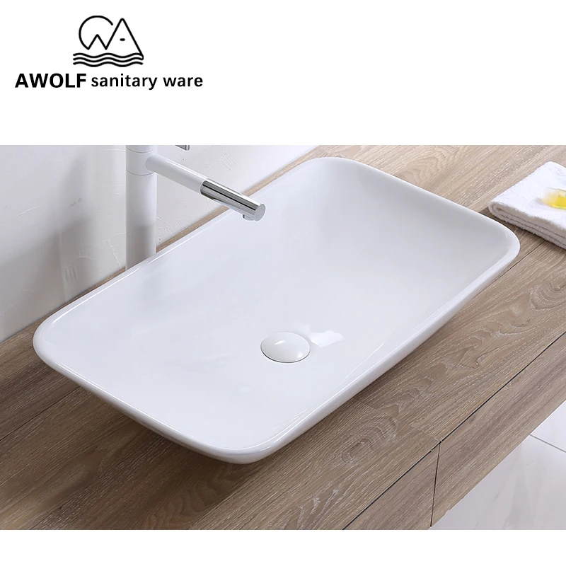 Раковины для ванной большой размер белая керамическая раковина Современная чаша