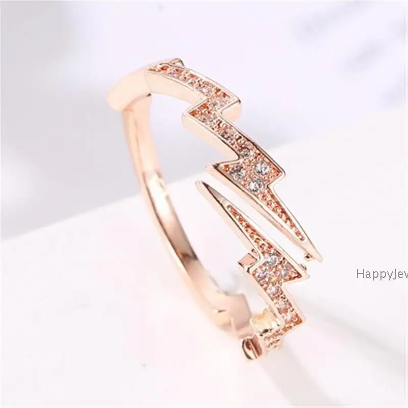 Кольцо Lightning Fanny необычный взрыв для женщин регулируемые Стразы ювелирные