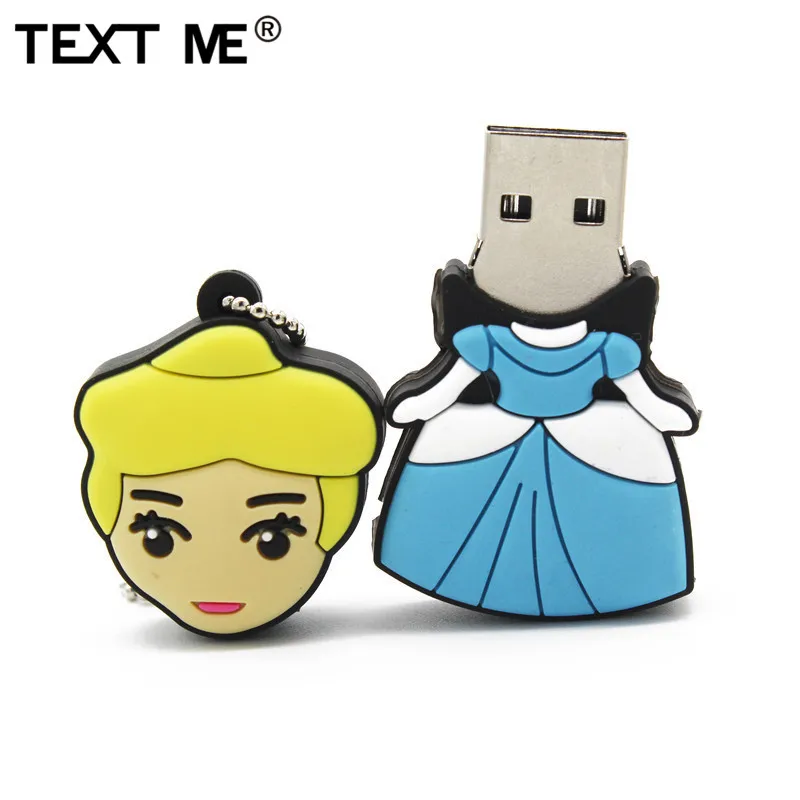 TEXT ME стиль Милая принцесса usb флеш-накопитель usb 2,0 4 ГБ 8 ГБ 16 ГБ 32 ГБ 64 ГБ флешка, подарок