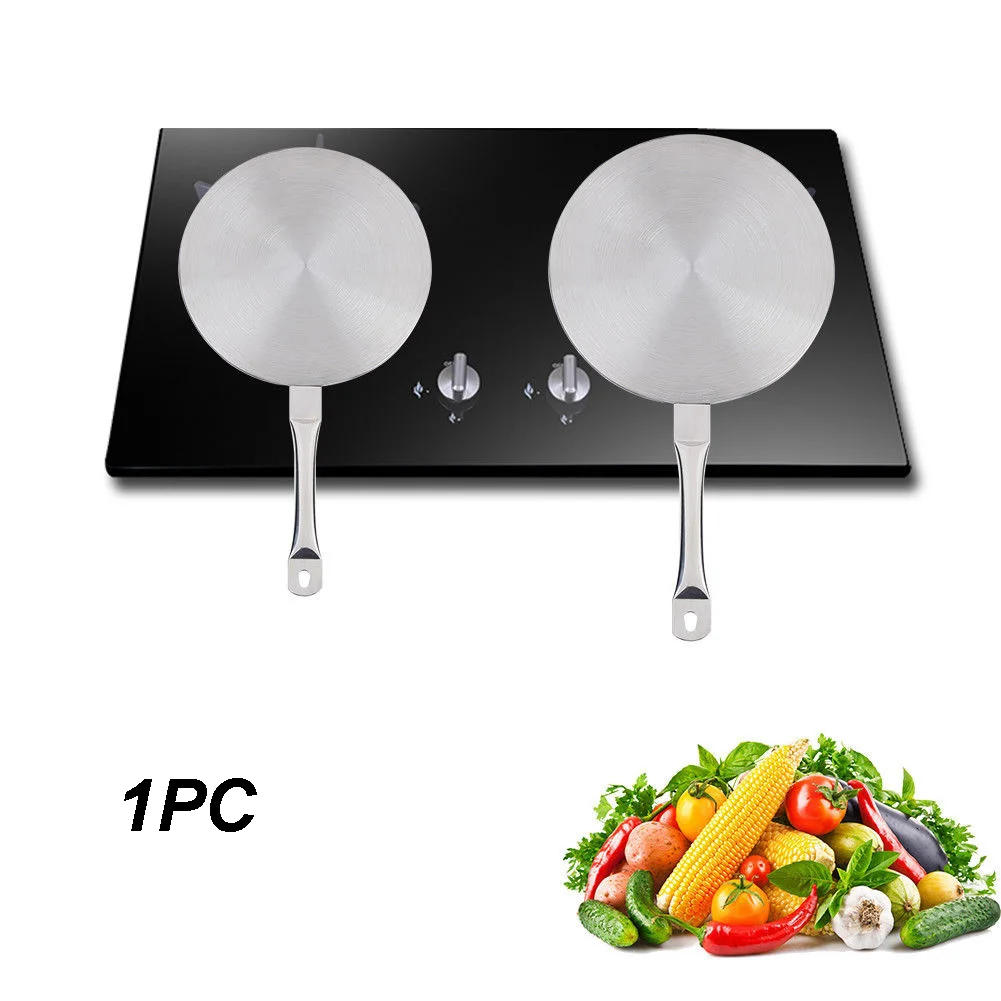 

Heat Transfer Plate Diffuser Stainless Steel Induction Cooker Durable Converter Silver Replacement Parts Portable Disk Cookware