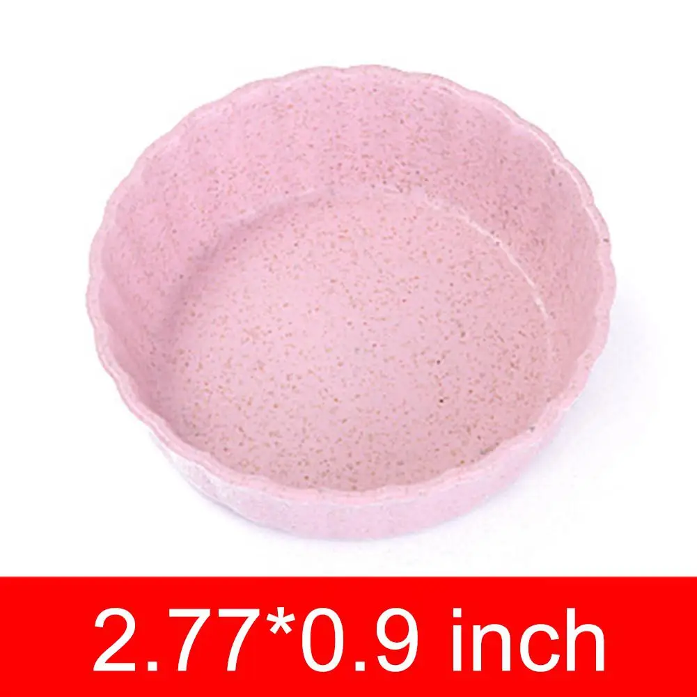 Round pink Studyset мини пшеничная соломенная Клубная декоративная тарелка для соуса кухонные аксессуары - Цвет: Round pink