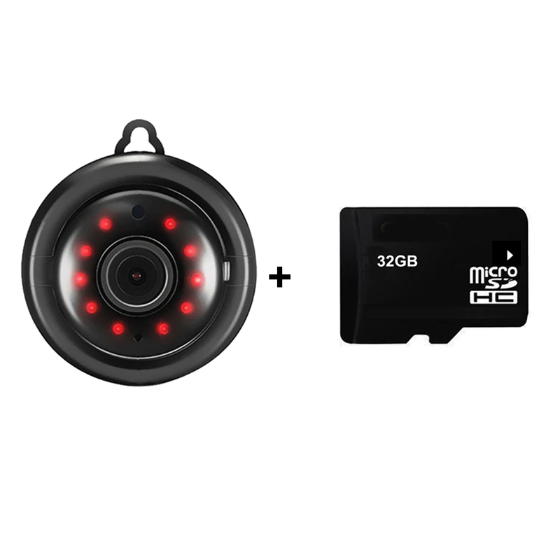 Camera With 32GB SNOSECURE HD 1080P Мини IP Камера домашней безопасности Dvr Ночное видение обнаружения движения мини-камера-Регистратор 2-полосная аудио легко установить Wi-Fi камера - Цвет: Camera With 32GB