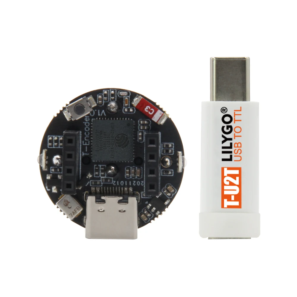 

LILYGO® TTGO T-ENCODER ESP32 RGB LED Ring Encoder Supports T-U2T Downloader ESP32 Nodemcu WiFi Bluetooth IOT Programming Module