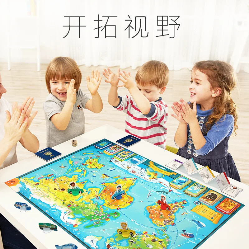 Günstig TOI Vorteile Zu Reisen Um Die Welt. Explorer Menschliches Geographie Erkenntnis Karte Karte Desktop-spiel Kinder Pädagogisches Spielzeug