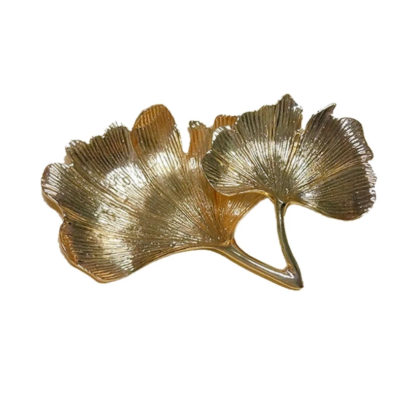 Золотой ювелирный поднос декоративный для листа стол органайзер макияжа