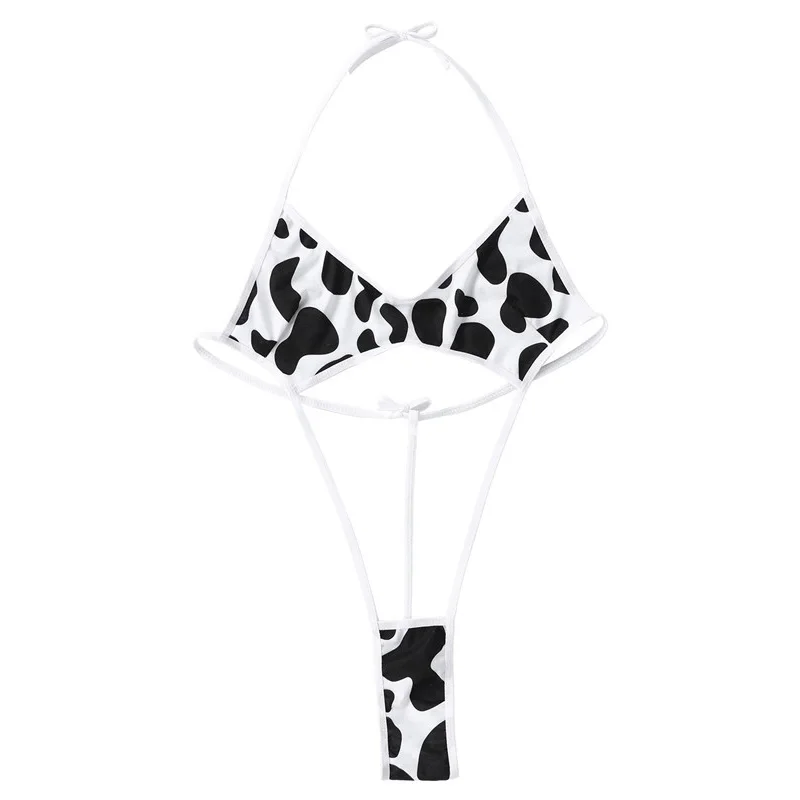 Женская эротическая пляжная одежда с лямкой на шее Цельный купальник открытой