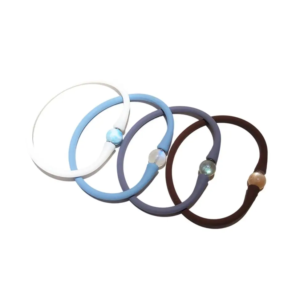 Силиконовый браслет с лунным камнем для мужчин и женщин | Украшения аксессуары