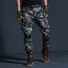 Брюки-карго мужские камуфляжные, хлопок, много карманов, эластичные штаны, стиль хип-хоп, стиль милитари, однотонные Походные штаны для фанатов, уличная одежда