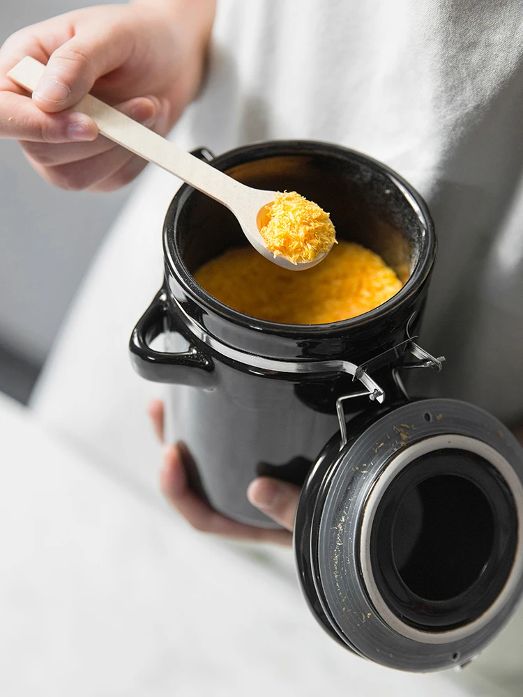 Креативная керамическая больших герметичных банок с крышкой бак для хранения