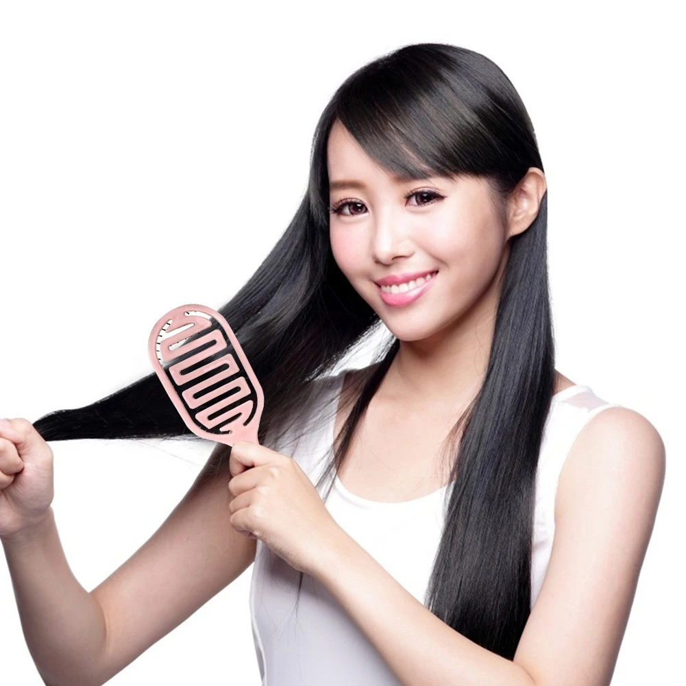 

Curved Vented Professional Detangling Comb Home Sclap Massage Hair Brush Fast Drying Barber Hairdressing Salon Styling Tool