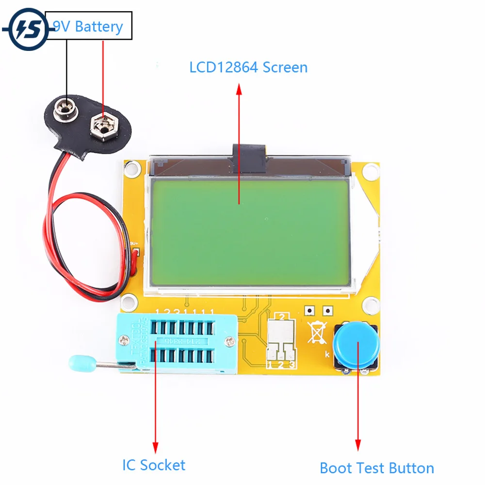 LCR-T4 тестер транзисторов детектор резисторов ESR инструмент конденсатора