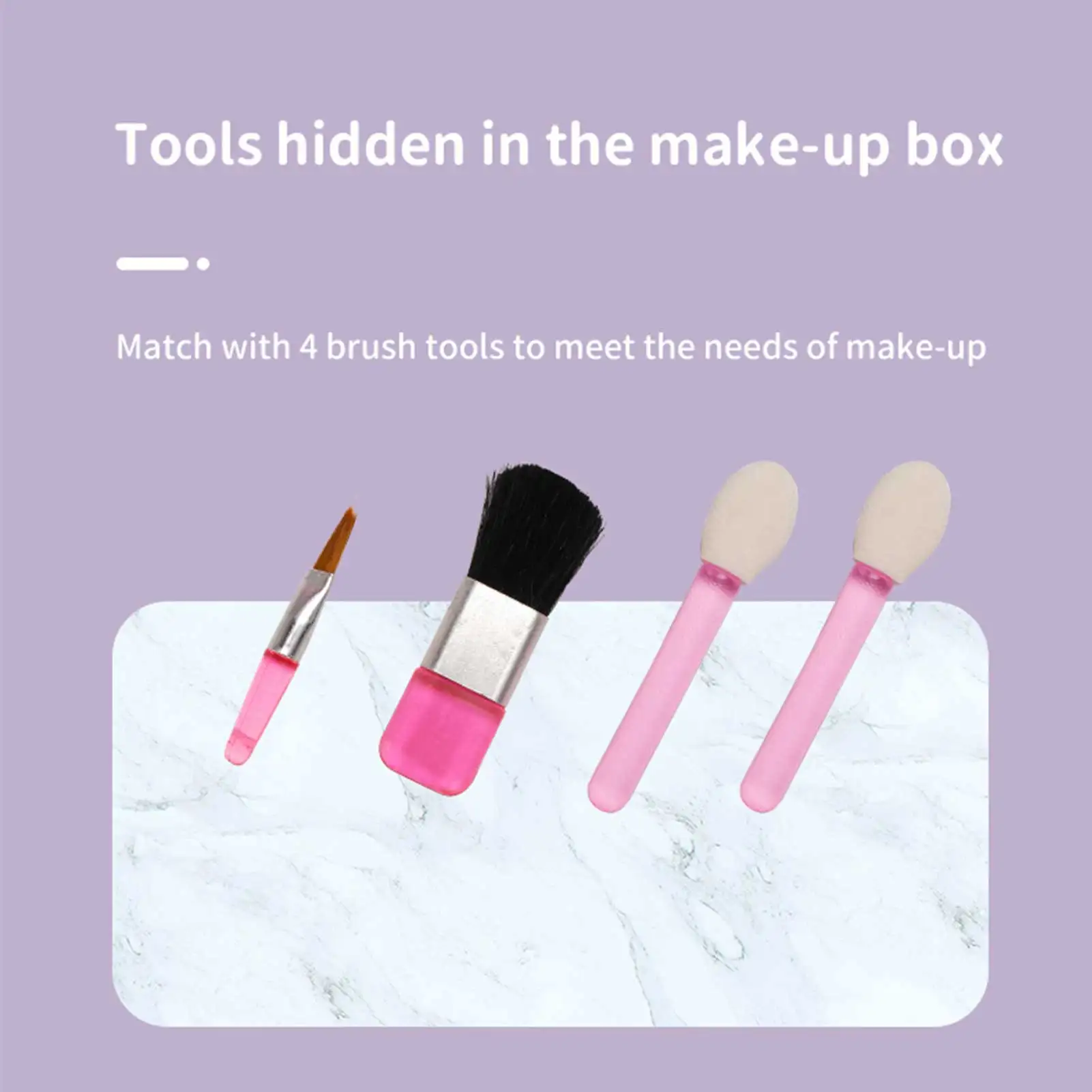 

50PCS Pretend Play Kid Make Up Toys Pink Makeup Set Princess Hairdressing Simulation Plastic Toy For Girls Dressing Cosmetic