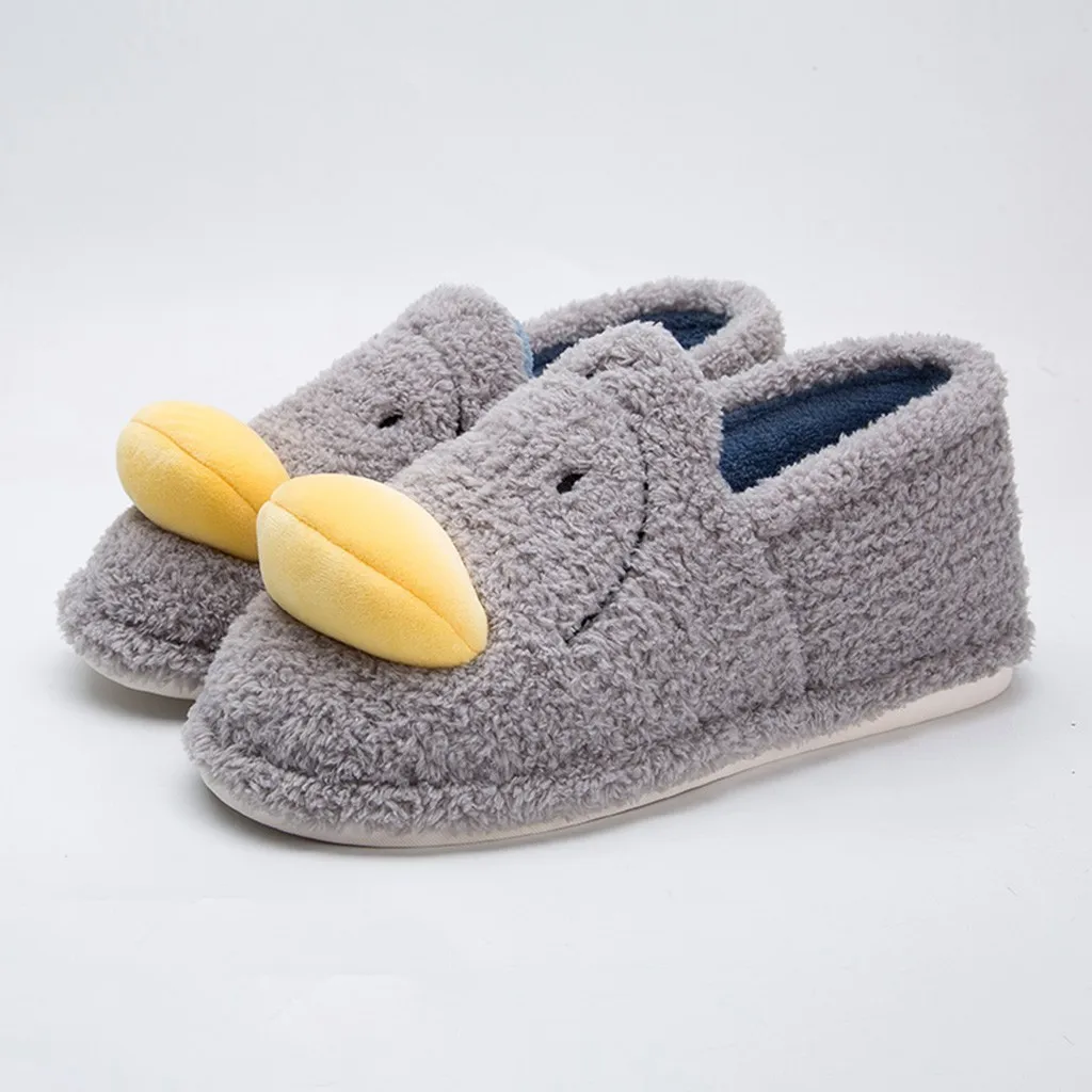 Мужская обувь на плоской платформе теплая Домашняя с большим носком тапочки