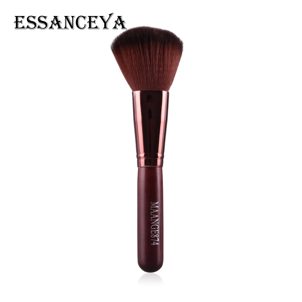 874-Brown ESSANCEYA, нейлоновая Кисть для макияжа с наклонной головкой, контур для лица и щек, косметическая пудра, основа для нанесения румян, Угловая Кисть для макияжа, набор кистей для макияжа - Handle Color: 874-Brown