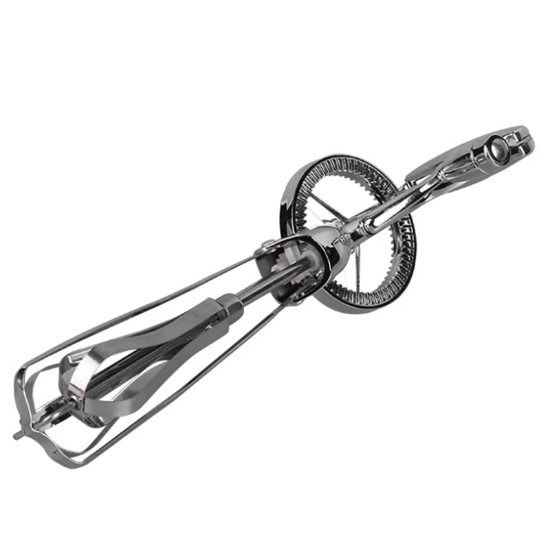 Ручной поворотный взбиватель для яиц из нержавеющей стали ручной шейкер с