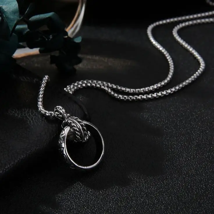 Цепочка с кулоном в стиле панк для мужчин и женщин ожерелье виде черепа ворона