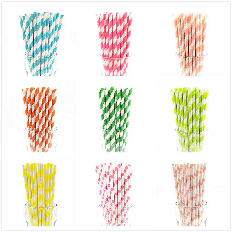 25 шт. светло-розовые синие бумажные соломинки для детского душа свадебной