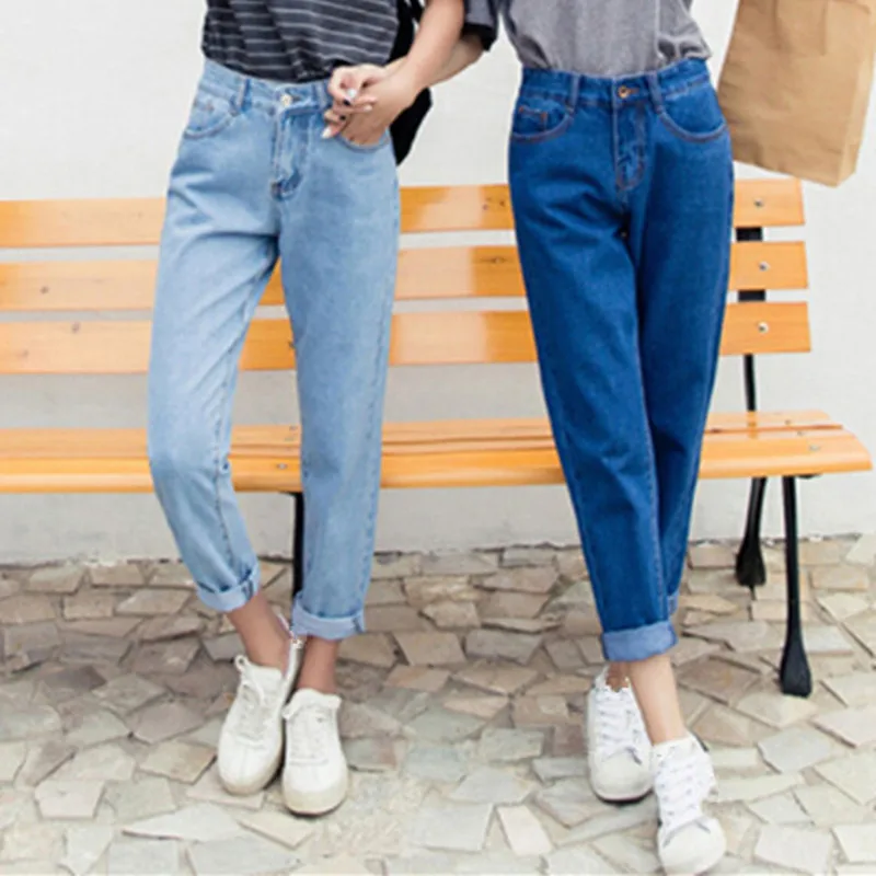 Новинка осени 2019 узкие брюки карандаш винтажные джинсы с высокой талией женские