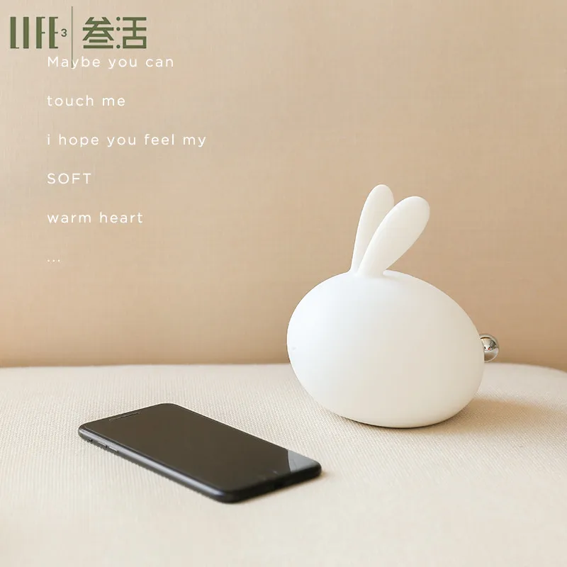 Xiaomi 3LIFE RGB кролик светодиодный ночник L USB Перезаряжаемый мультфильм сенсорный для