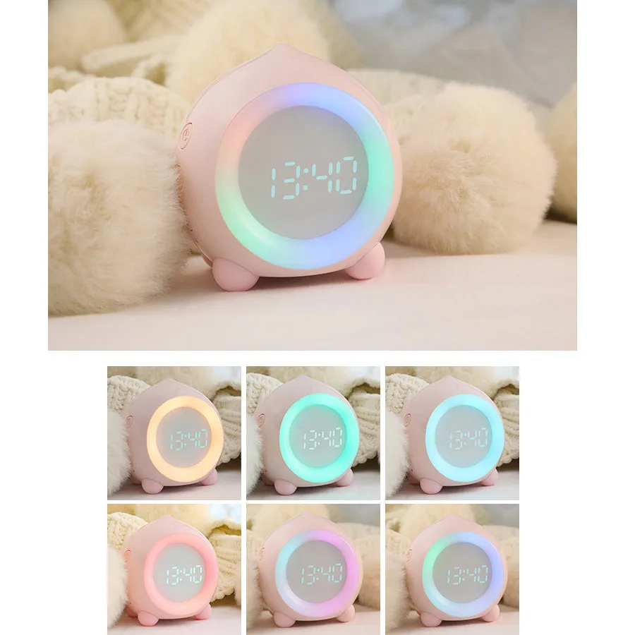 

Colorful night light alarm clock app setting digital alarm clock A062