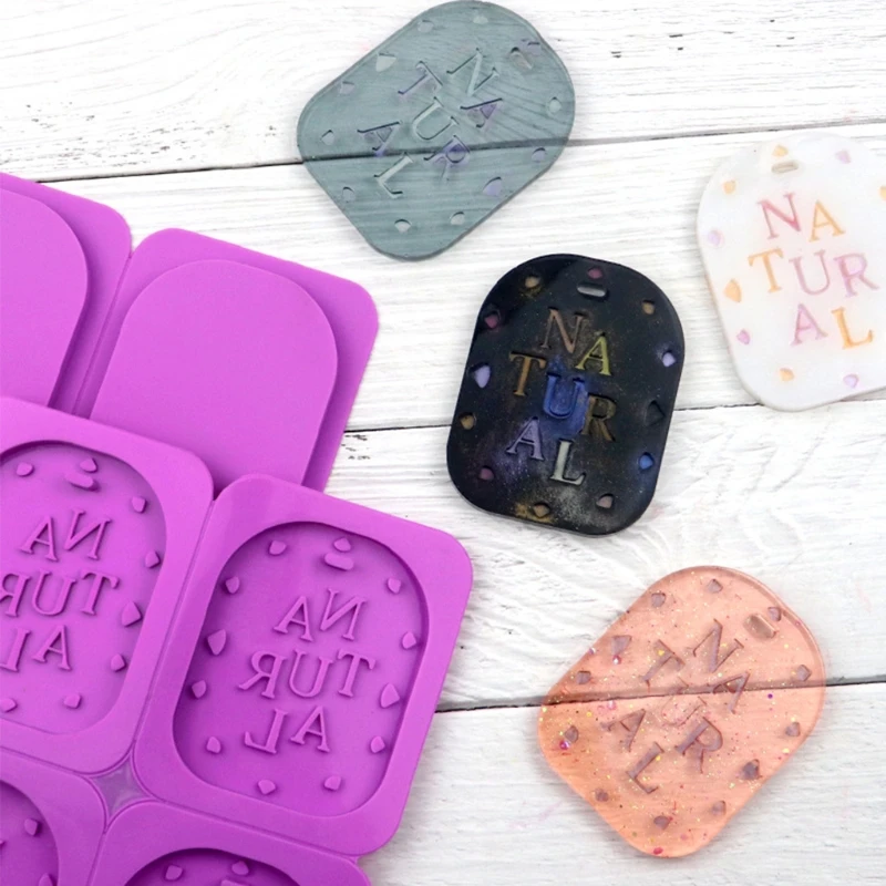 

Letter Rounded Corners Square Keychain Resin Mold Hanging Listed Silicone Mould