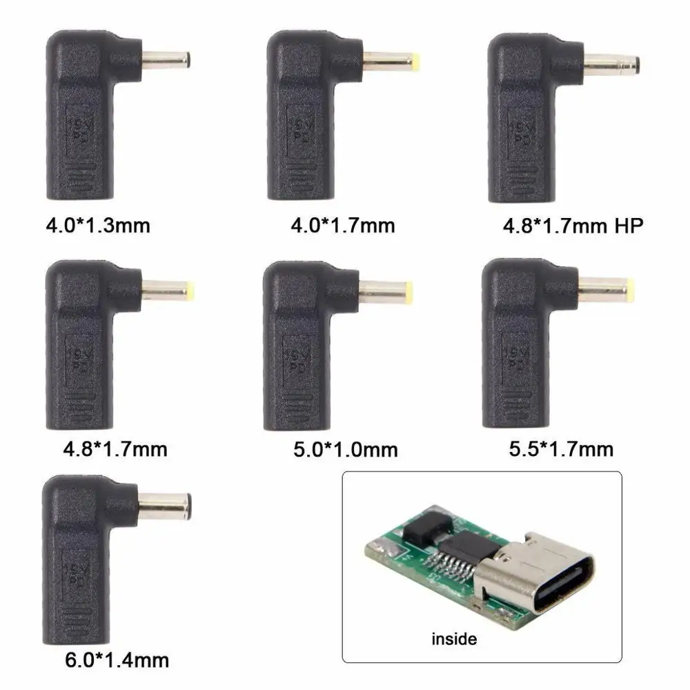 Адаптер BAAQII USB 3 1 Type C к DC 18-20 в эмулятор PD триггер под углом 90 градусов простой