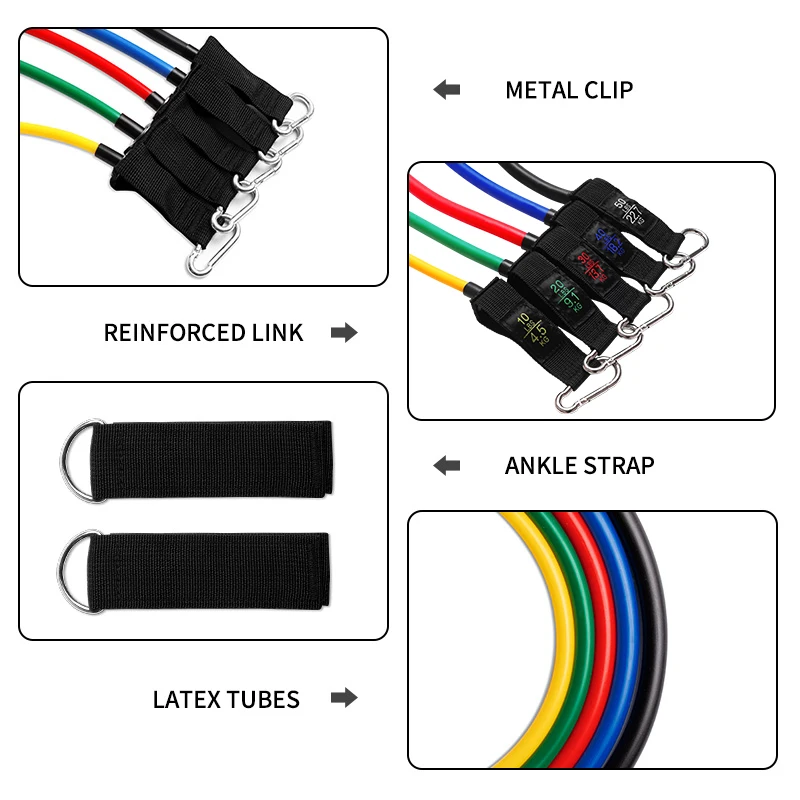 11 шт./компл. резинки для фитнеса эластичные ленты Длинные тянущиеся