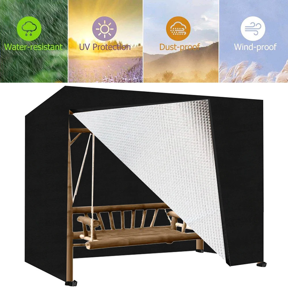 

Outdoor Garden Swing Cover Waterproof Garden Swing Seat Cover 2/3 Seat Hammock Cover Waterproof Dustproof UV Furniture Cover