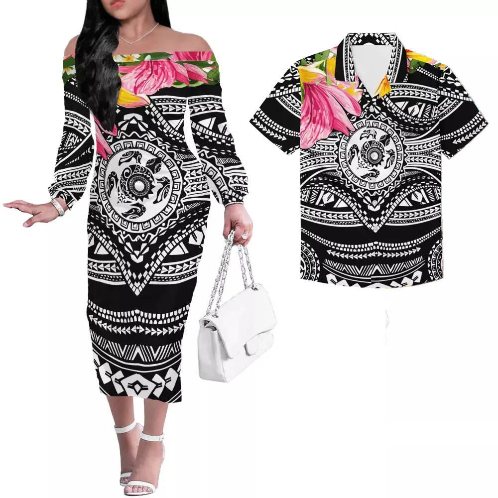 2021 New Wedding Gifts Couple Clothes Short Sleeve T shirt Husband Wife Tribal Print Funny Lovely Clothes Matching Valentine Top
