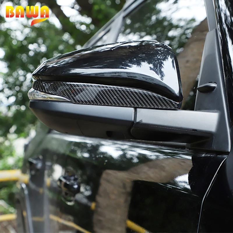 

BAWA Soft carbon fiber Interior Rearview Mirror Decoration Sticker for Toyota 4Runner 2010+ Car Accessories