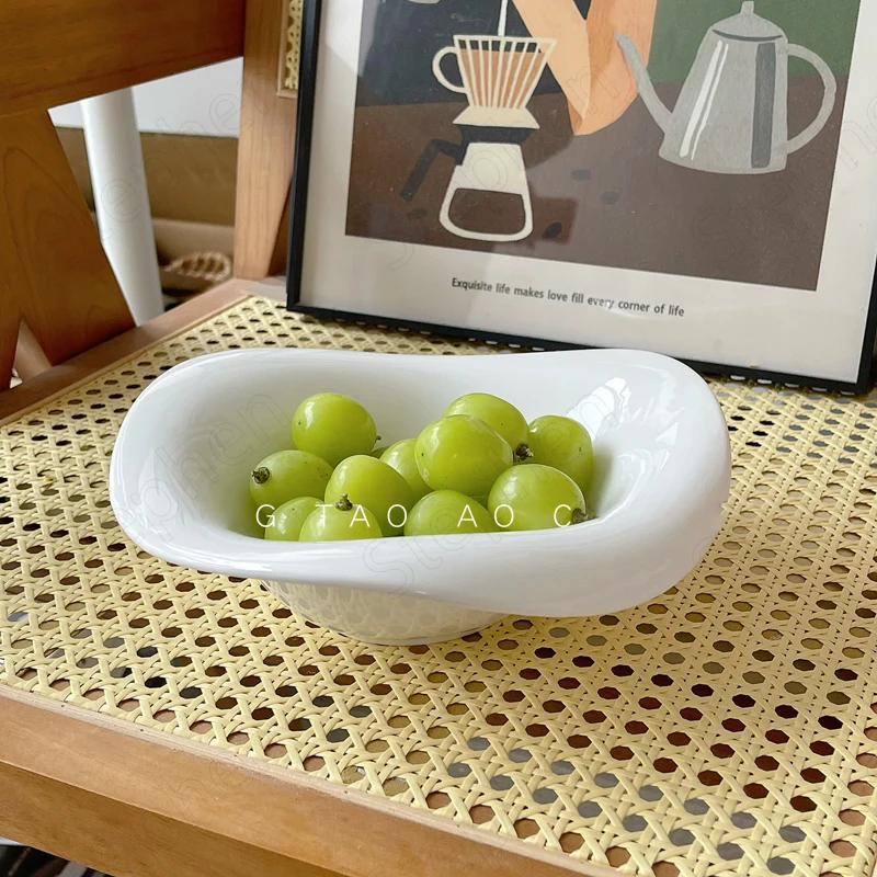 

Тарелки для салата во французском стиле, простой современный керамический сервиз для кухни, тарелка для завтрака и пасты, домашняя посуда