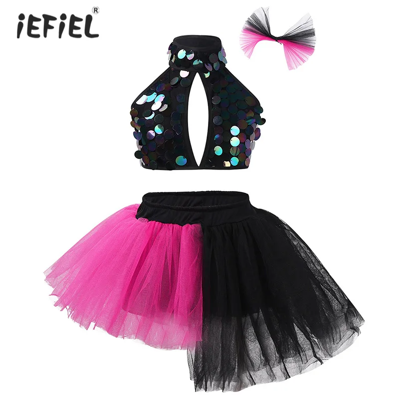 Современная танцевальная одежда для девочек в стиле джаз и сальсы Детские