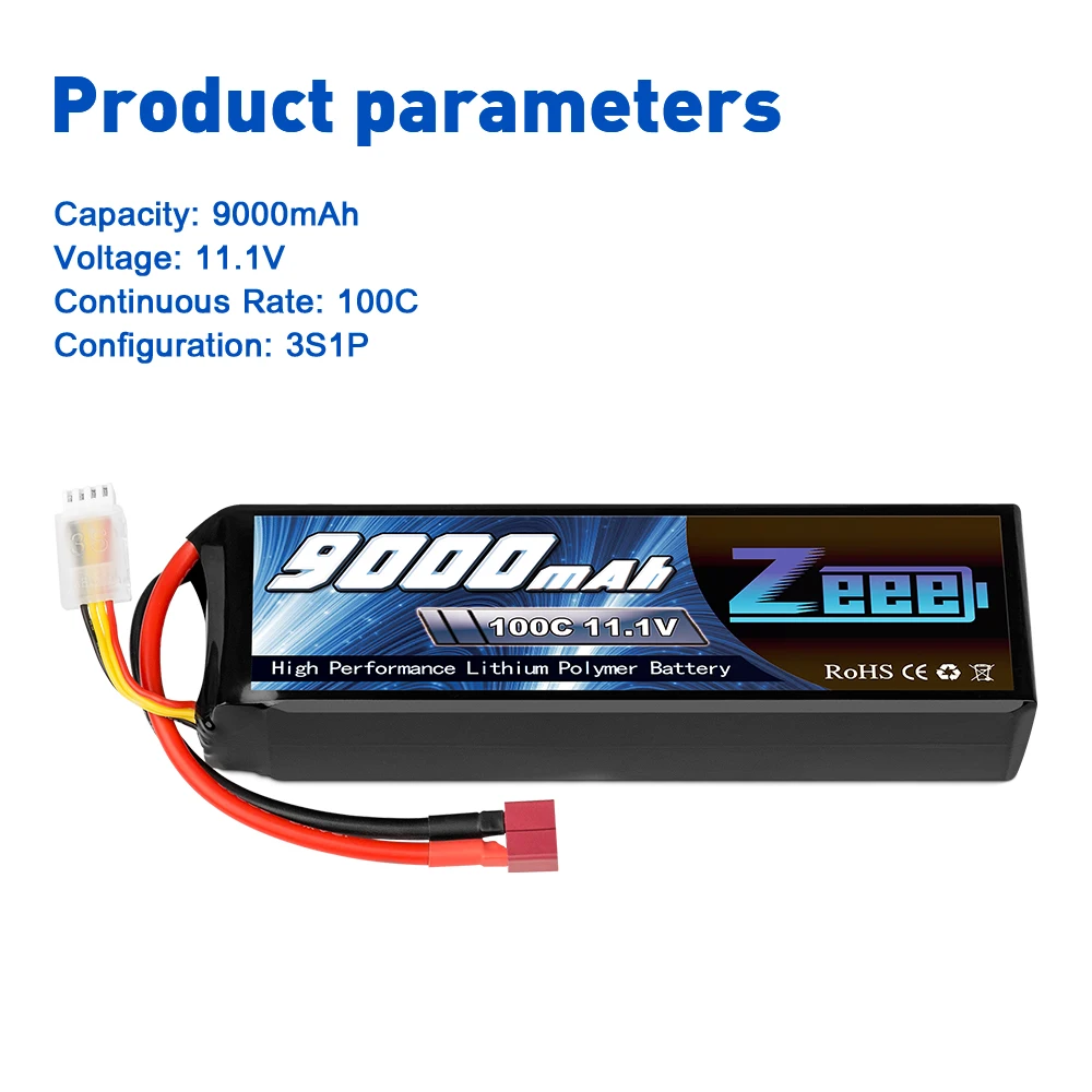 zeee 111 v 100c 9000mah 3s lipo батарея deans разъем с мета