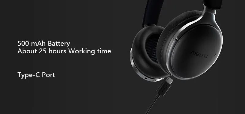 Meizu HD60 наушники Bluetooth 5,0 головная повязка Hi-Res сертифицированная Поддержка aptX и умный голосовой помощник Дистанционное сенсорное управление