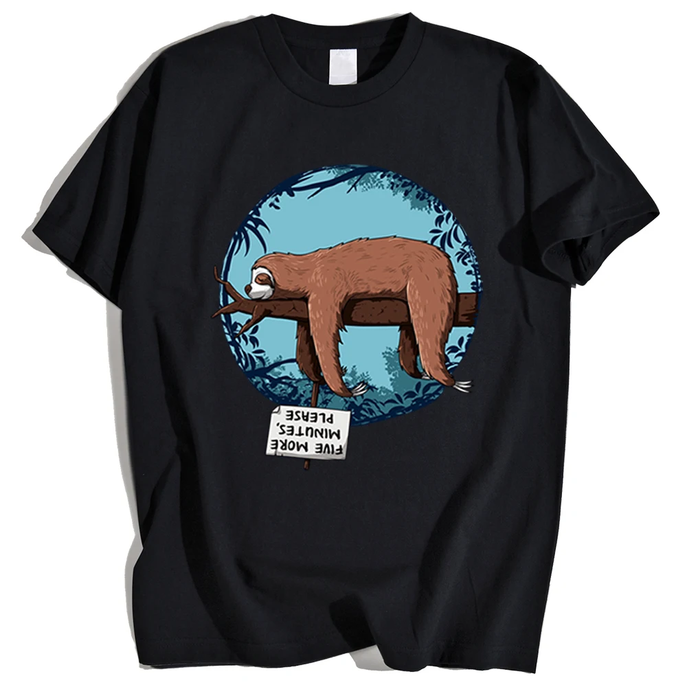 

Футболка мужская хлопковая с коротким рукавом, модная тенниска с надписью Sloth Print Folivora, забавная уличная одежда, Топ
