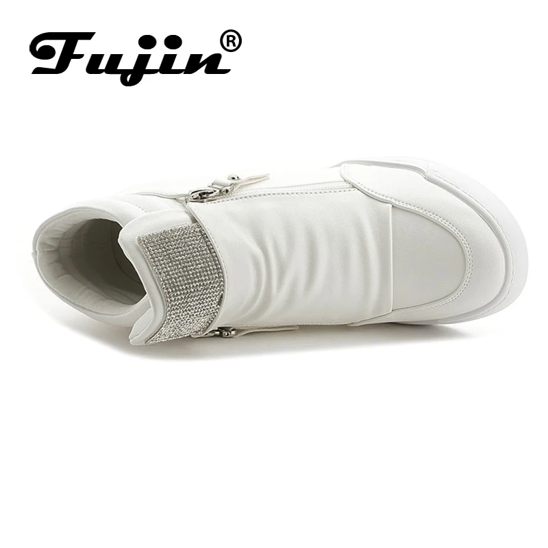 FUJIN/Брендовые женские ботильоны Женская теплая плюшевая обувь Женские кроссовки